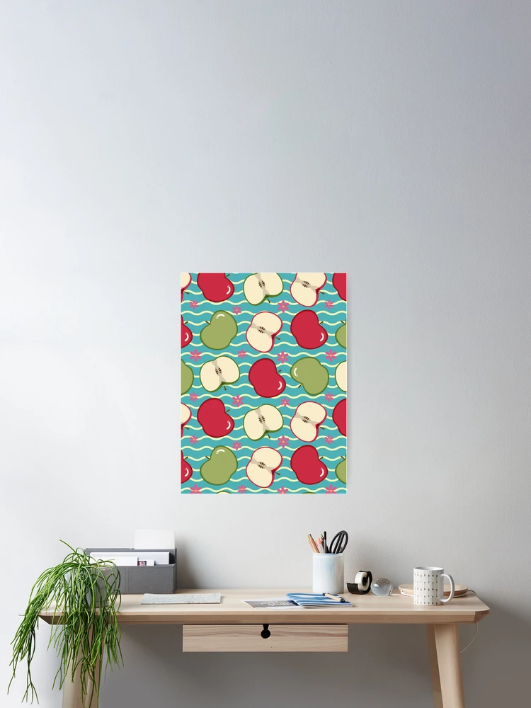 Thumbnail 2 of 3, Poster, Apples Pattern Design designed and sold by Ayesha Saleem.