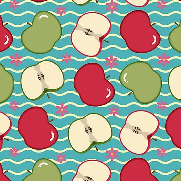 Artwork thumbnail, Apples Pattern Design by Ayesha Saleem