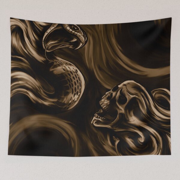 Item preview, Skull & Snake (sepia) designed and sold by FattoAMano.