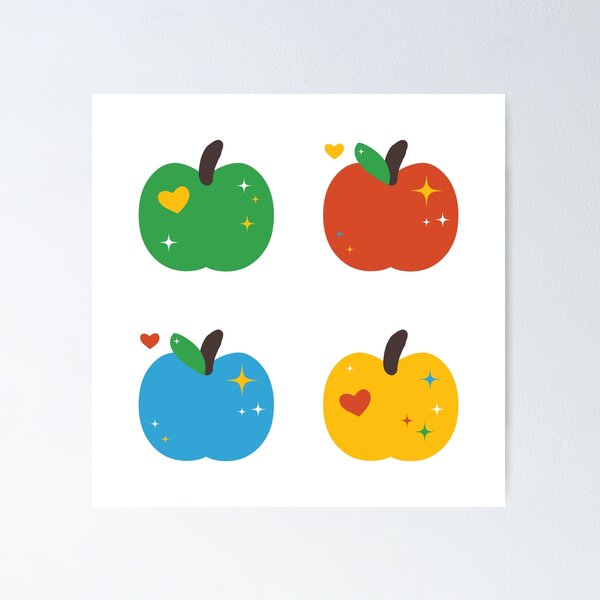Item preview, Cute Colorful Magical Apples designed and sold by Apple-and-Cat.