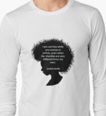 Audre Lorde Silhouette (black) Long Sleeve T-Shirt