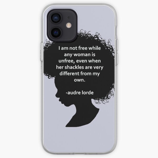Audre Lorde Silhouette (schwarz) iPhone Flexible Hülle