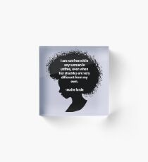 Audre Lorde Silhouette (black) Acrylic Block