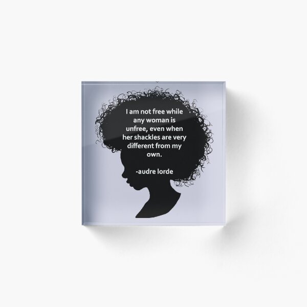 Audre Lorde Silhouette (black) Acrylic Block