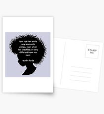 Audre Lorde Silhouette (schwarz) Postkarten