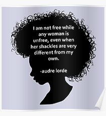 Audre Lorde Silhouette (black) Poster
