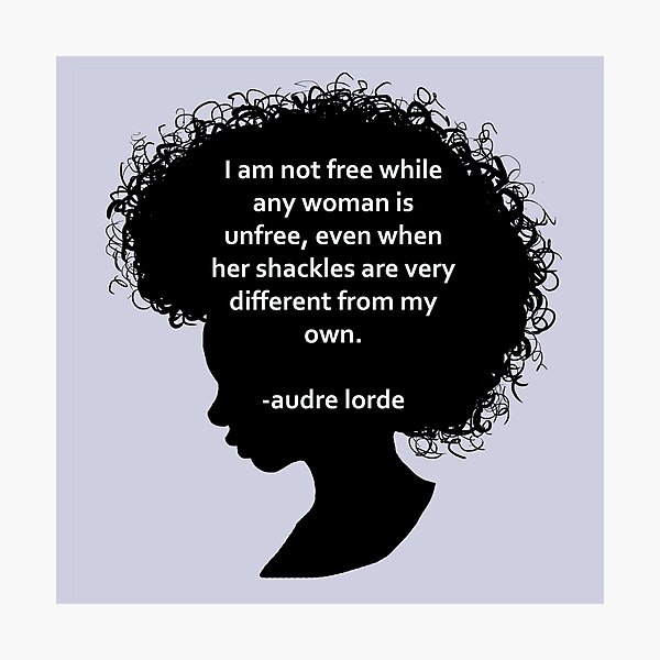 Audre Lorde Silhouette (black) Photographic Print
