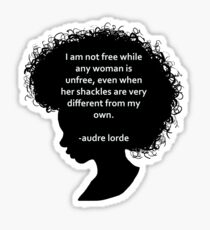 Audre Lorde Silhouette (black) Sticker