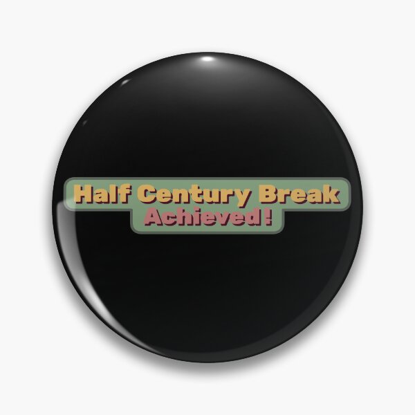 Item preview, Half Century Break Achieved Sticker designed and sold by Cue-.