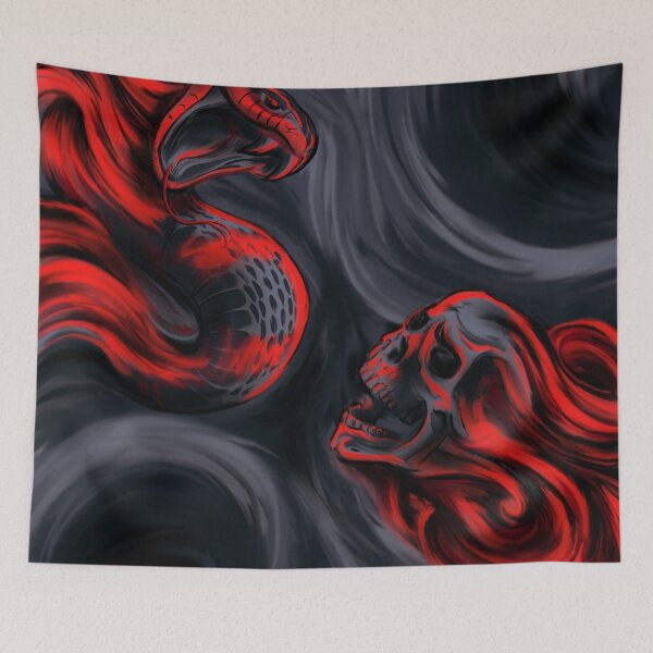 Item preview, Skull & Snake (red) designed and sold by FattoAMano.