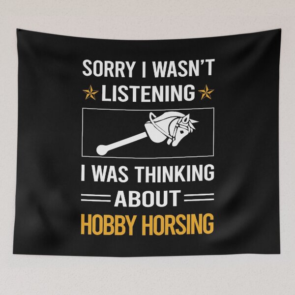 Item preview, Funny Listening Hobby Horsing Horse Hobbyhorsing Hobbyhorse designed and sold by jiggleterrified.