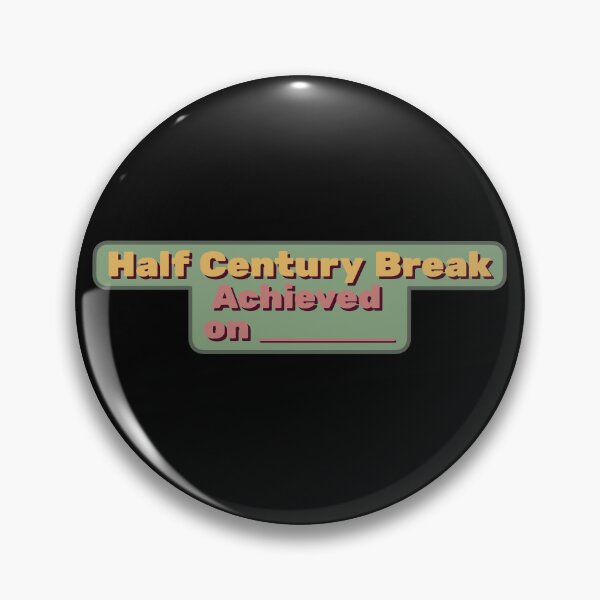 Item preview, Half Century Break Achieved Sticker designed and sold by Cue-.