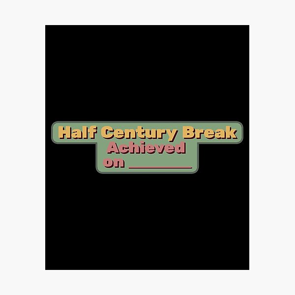 Item preview, Half Century Break Achieved Sticker designed and sold by Cue-.