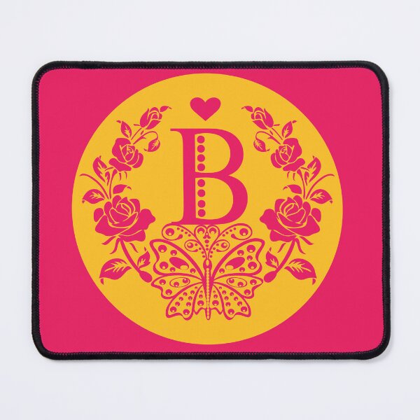 Item preview, Roses, Heart and Butterfly Monogram B designed and sold by ClownFishArts.