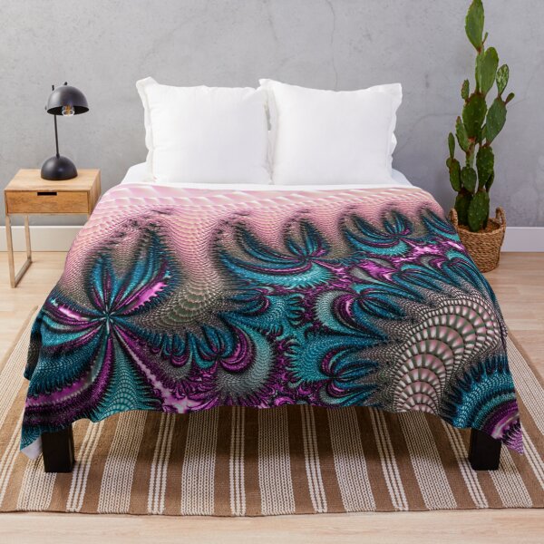 Item preview, Retro Swirls | Teal and Pink | Ripple Effect | Fancy Fractal designed and sold by JillyJ05.