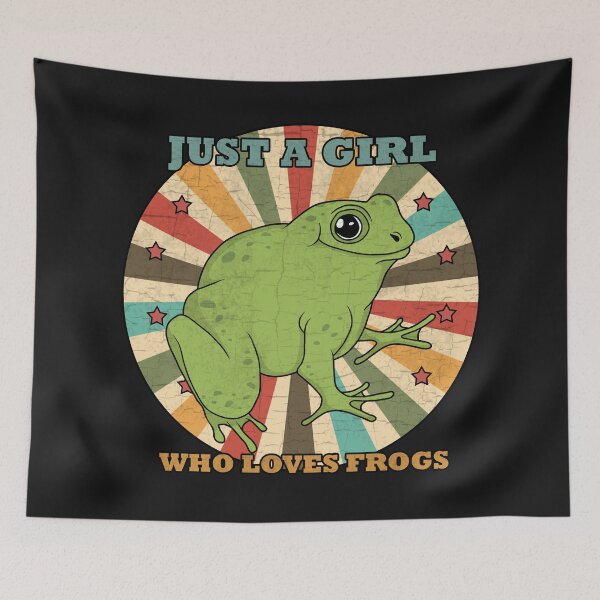 Item preview, Just A Girl Who Loves Frogs designed and sold by ValentinaHramov.