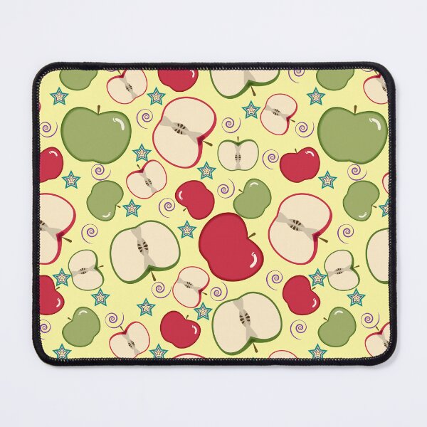 Item preview, Apples Pattern On Yellow Background designed and sold by Ayesha Saleem.