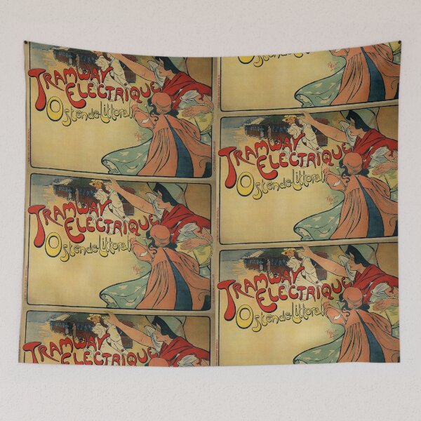 Item preview, 1897 Coastal tram Belgium ad longest tram line in the world designed and sold by aapshop.