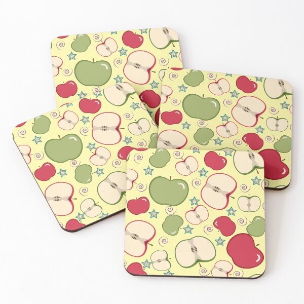 Item preview, Apples Pattern On Yellow Background designed and sold by Ayesha Saleem.