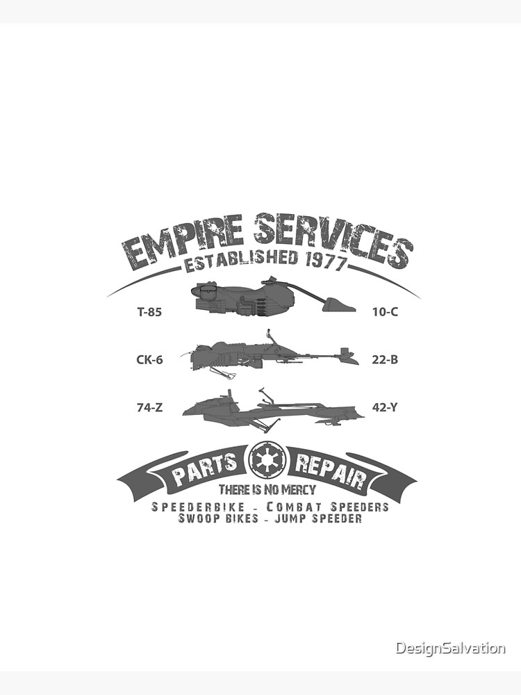"Empire parts and repair" Poster by DesignSalvation Redbubble