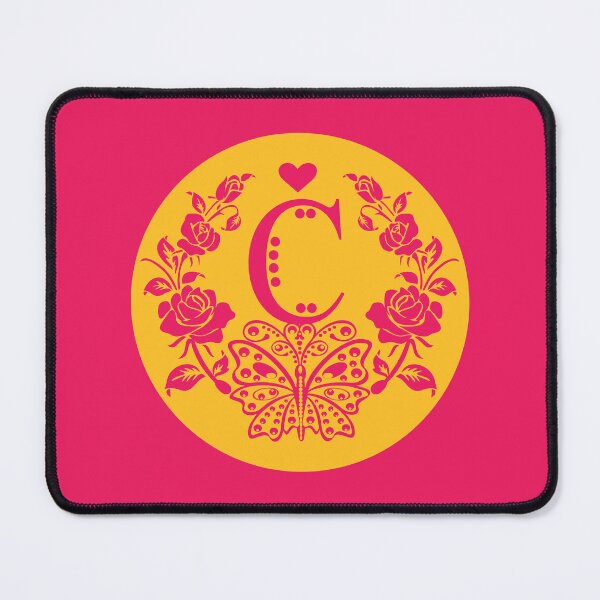 Item preview, Roses, Heart and Butterfly Monogram C designed and sold by ClownFishArts.