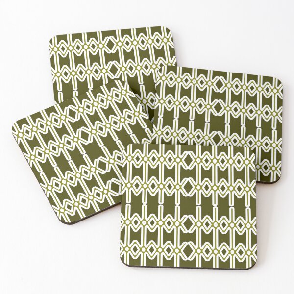 Item preview, Line Graphic Two Khaki and White on Khaki 5748 designed and sold by Art in My Loft.
