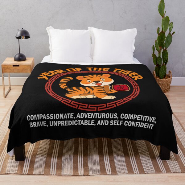 Item preview, The Year of The Tiger Brave Competitive Unpredictable Compassionate Adventurous and Self Confident designed and sold by iconra.