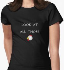 VINE: Look at all those chickens! Women's Fitted T-Shirt