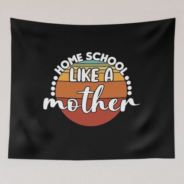 Item preview, Homeschool like a mother, FUNNY mothers quote, Cool back to school mom vintage designed and sold by holigan.