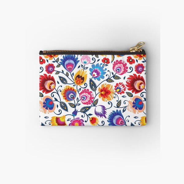 Item preview, Folklore flowers on beautiful classy white background designed and sold by FK-UK.