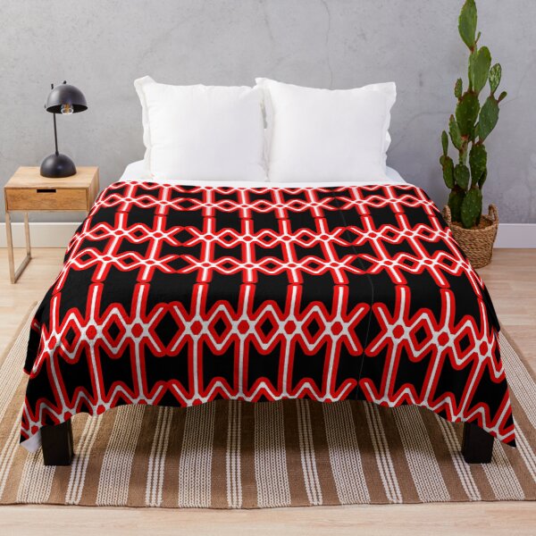 Item preview, Line Graphic Two Red and White on Black 5748 designed and sold by Art in My Loft.