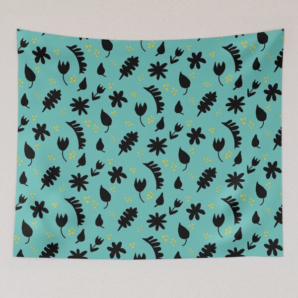 Item preview, Light Blue and Black floral designed and sold by DemonicGloom.