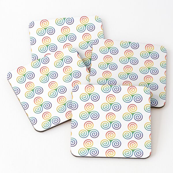 Item preview, Rainbow Colorful Triple Spiral designed and sold by JanviRamani.
