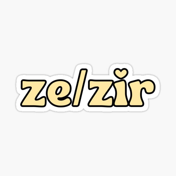 "Ze/Zir Pronouns " Sticker for Sale by allpride Redbubble
