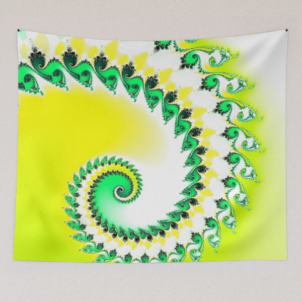 Item preview, Spiral Beauty | Lime Green and Yellow | High Vibe | Fractal Art designed and sold by JillyJ05.
