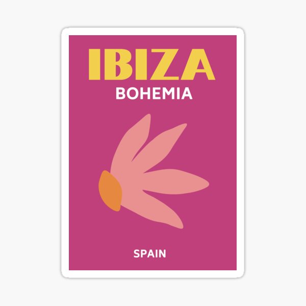 "Ibiza Bohemia | Ibiza Beach Club Poster" Sticker by Artone369 | Redbubble