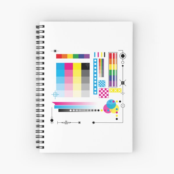 Colour Wheel Abstract Printer Test Spiral Notebook