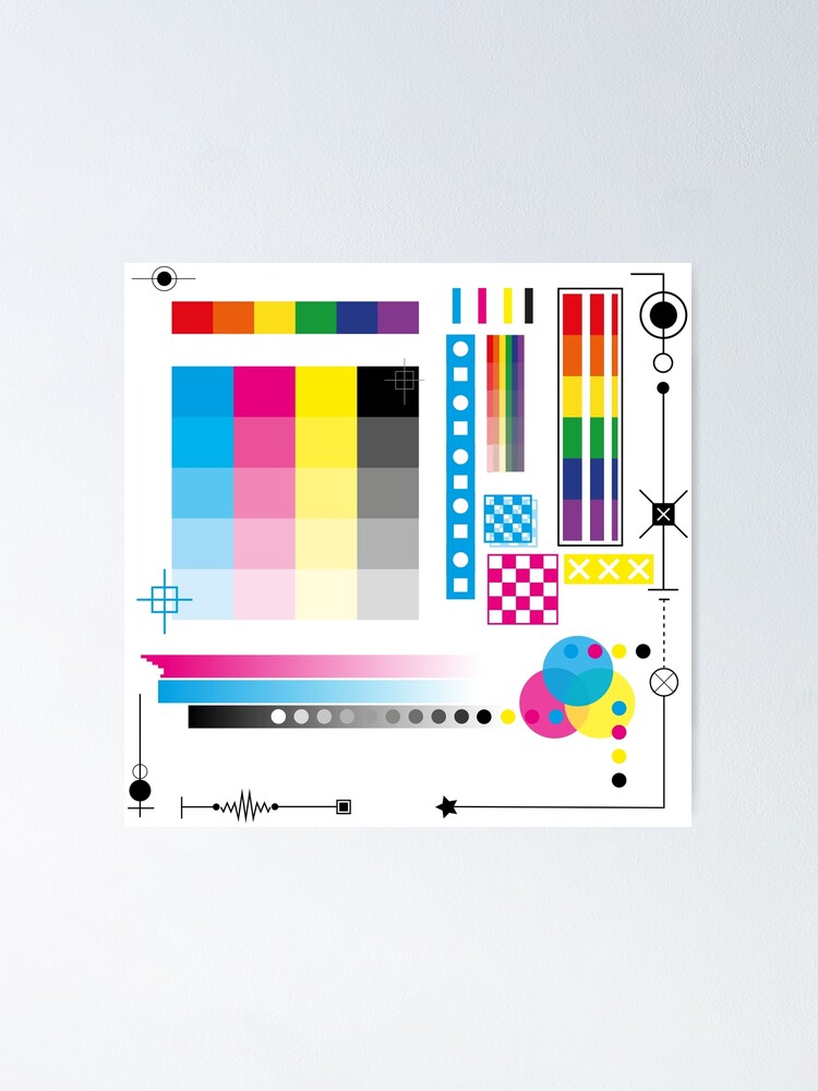 Colour Wheel Abstract Printer Test Poster for Sale by Dr-Faustus