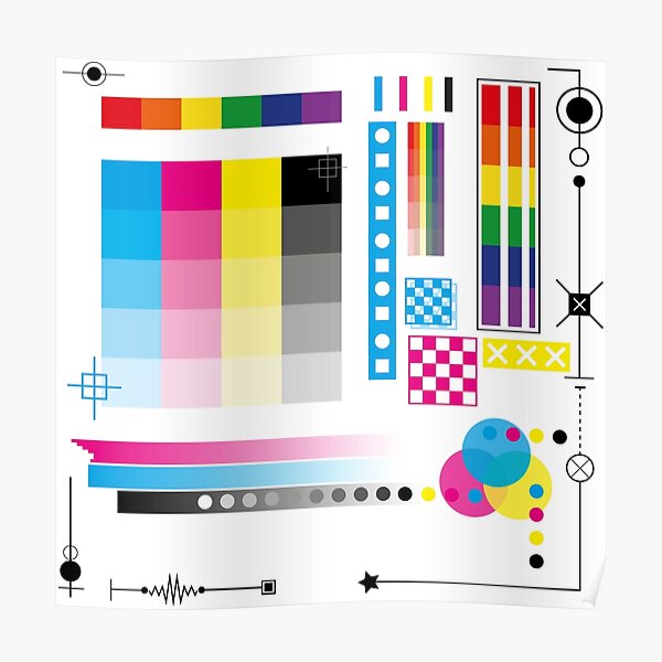 herhaling Obsessie zin Colour Wheel Abstract Printer Test" Poster for Sale by Dr-Faustus |  Redbubble