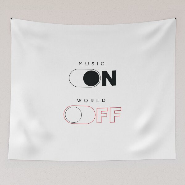 Item preview, FUNNY MUSIC IS ON, WORLD IS OFF designed and sold by arthemdesign.