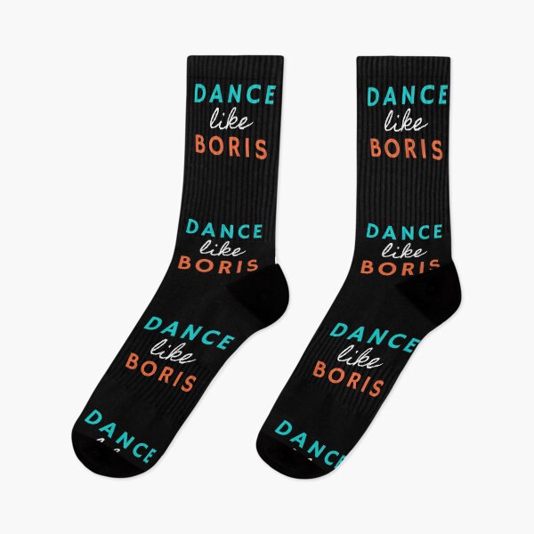 Item preview, Dance like Boris – funny quote – meme. Azure blue, orange, white print. designed and sold by fowons.