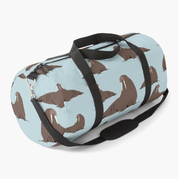 Item preview, Cute Walrus Blue and Brown Pattern designed and sold by idovedesign.