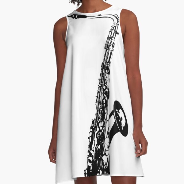 Saxophone, Jazz music A-Line Dress
