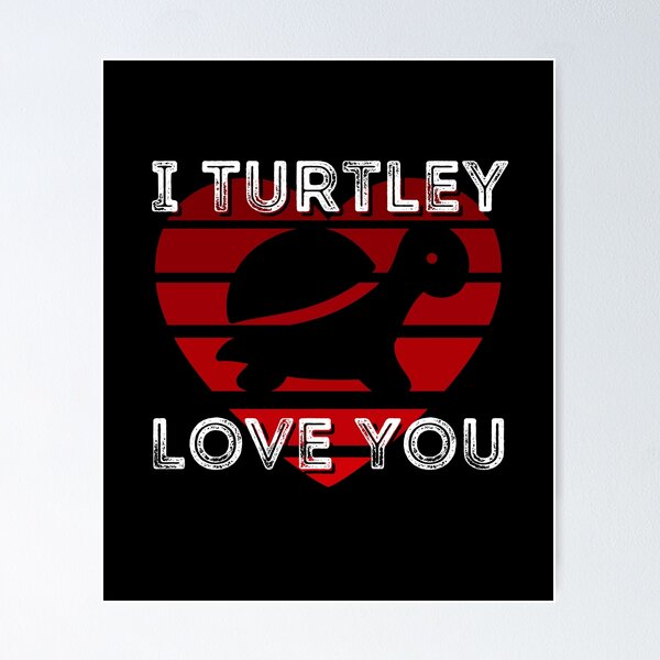 Item preview, I Turtley Love You Retro Sunset Turtle Pun designed and sold by Onewivnacher.