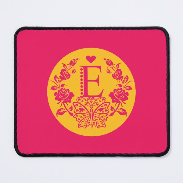 Item preview, Roses, Heart and Butterfly Monogram E designed and sold by ClownFishArts.