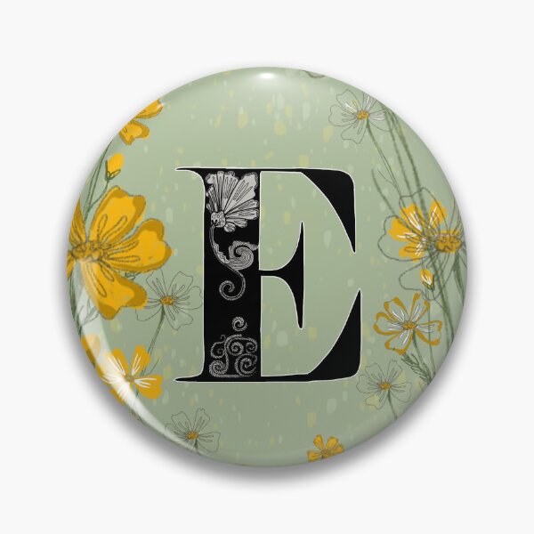 Item preview, E Initial Letter Artwork Floral Typography designed and sold by MDBespokeArt.