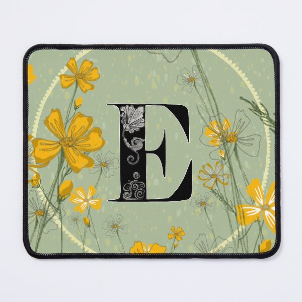 Item preview, E Initial Letter Artwork Floral Typography designed and sold by MDBespokeArt.