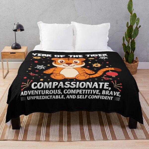 Item preview, The Year of The Tiger Brave Competitive Unpredictable Compassionate Adventurous and Self Confident designed and sold by iconra.