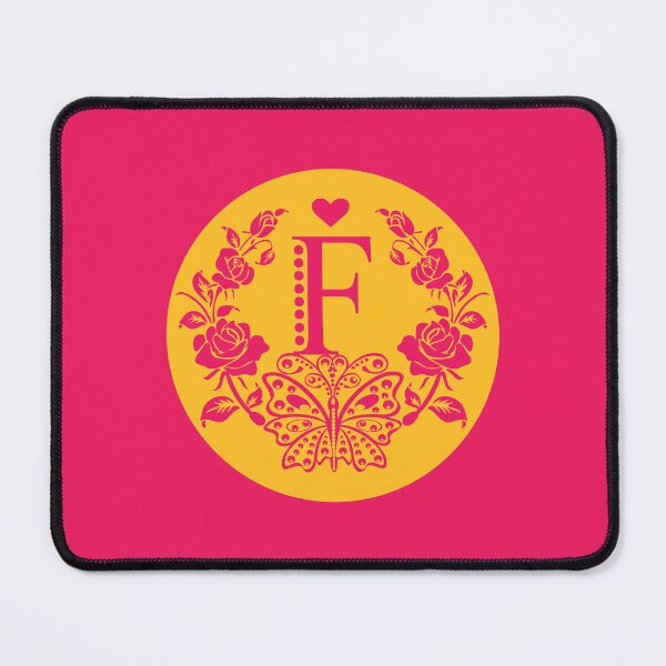 Item preview, Roses, Heart and Butterfly Monogram F designed and sold by ClownFishArts.