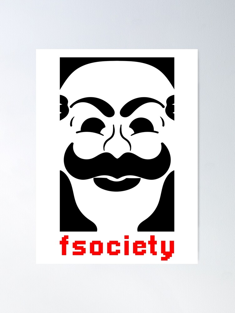 Fsociety Mr Robot Hacker Mask Netflix Tv Series Tumblr Poster